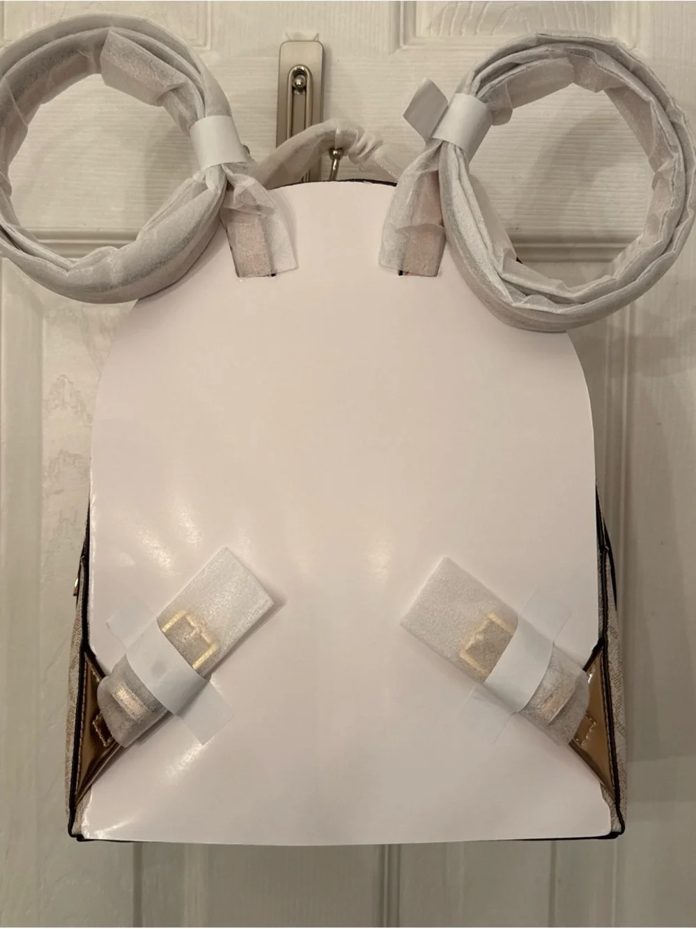Michael Kors Cream & Beige Signature MK Backpack